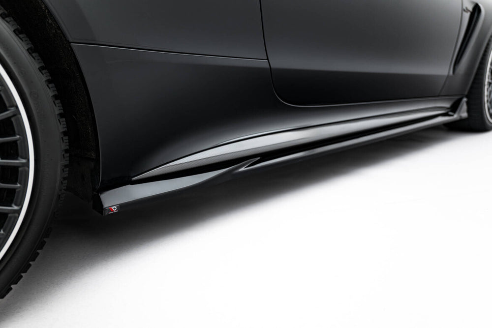 Maxton Parts - Seitenschweller Ansatz (Paar) passend für Mercedes-AMG CLE 53 C236 schwarz Hochglanz