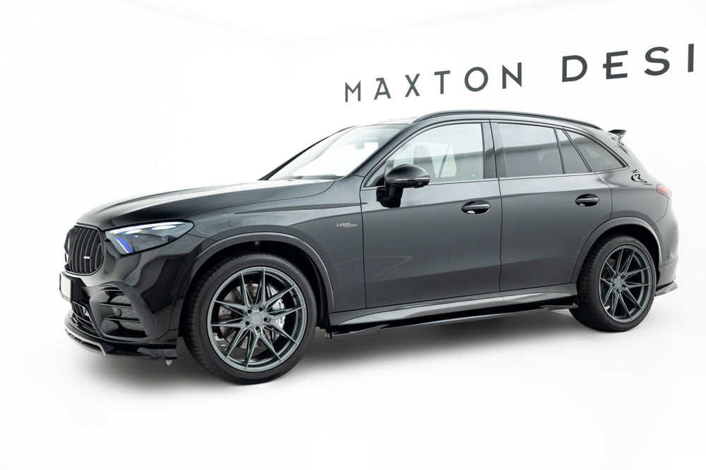 Maxton Parts - Seitenschweller Ansatz (Paar) passend für Mercedes-AMG GLC 43 X254 schwarz Hochglanz