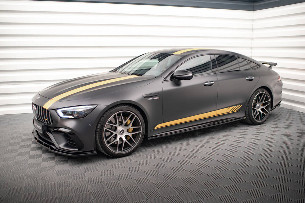 Maxton Parts - Seitenschweller Ansatz (Paar) passend für Mercedes-AMG GT 63S 4-Door Coupe X290 schwarz Hochglanz