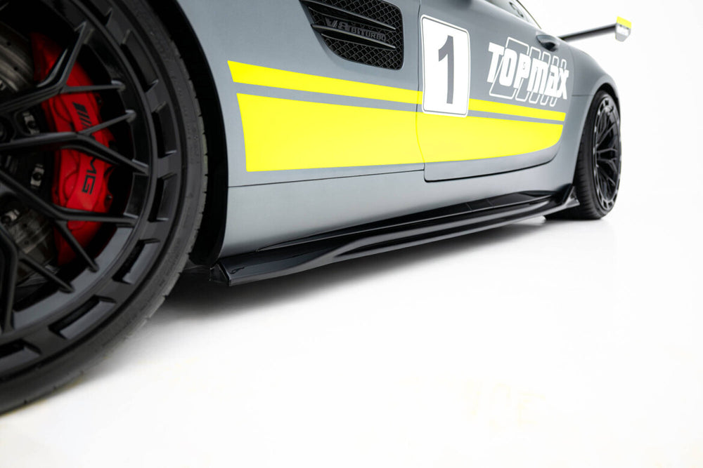 Maxton Parts - Seitenschweller Ansatz (Paar) passend für Mercedes-AMG GT C C190 FL schwarz Hochglanz