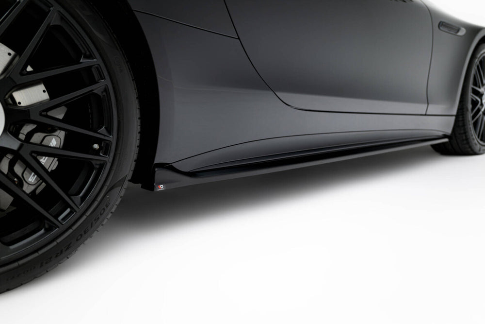 Maxton Parts - Seitenschweller Ansatz (Paar) passend für Mercedes-AMG SL 63 R232 schwarz Hochglanz