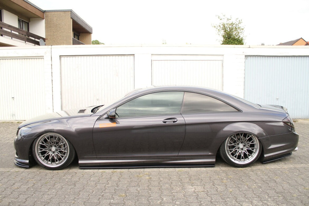 Maxton Parts - Seitenschweller Ansatz (Paar) passend für Mercedes CL 500 C216 AMGLINE schwarz Hochglanz
