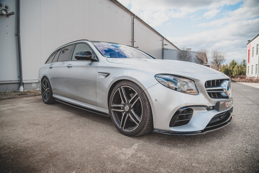 Maxton Parts - Seitenschweller Ansatz (Paar) passend für Mercedes E63 AMG Kombi/Limousine S213/W213 schwarz Hochglanz