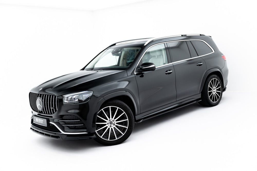 Maxton Parts - Seitenschweller Ansatz (Paar) passend für Mercedes GLS AMG-Line X167 FL schwarz Hochglanz