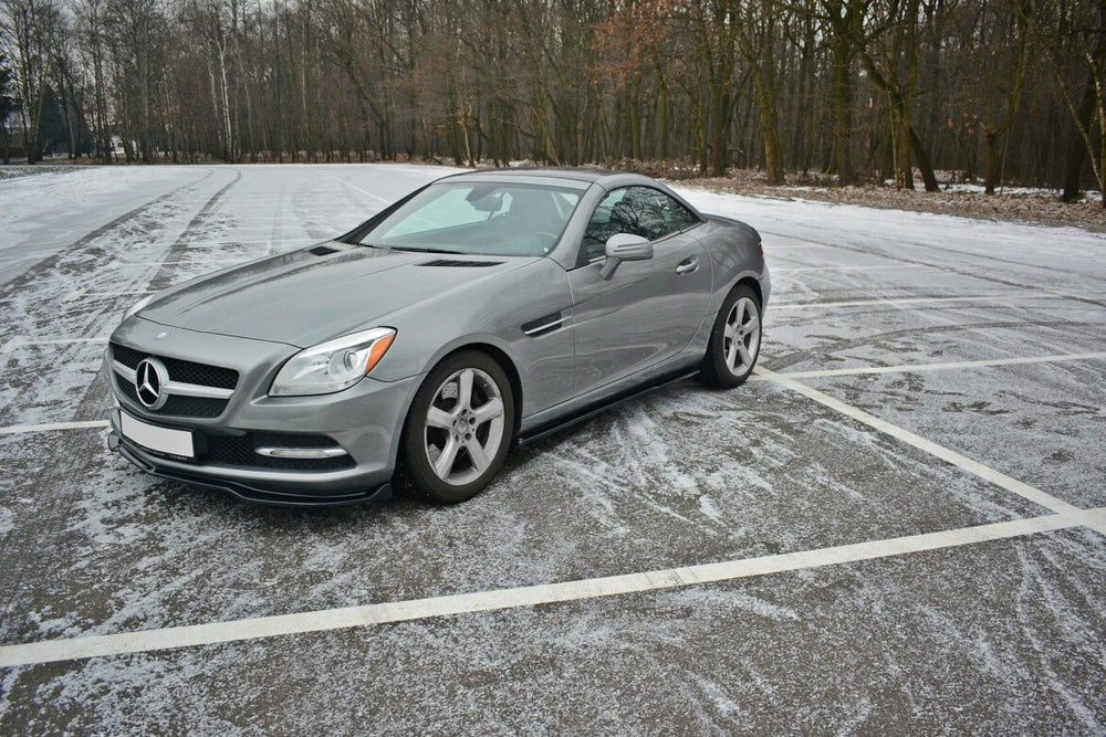 Maxton Parts - Seitenschweller Ansatz (Paar) passend für Mercedes SLK R172 schwarz Hochglanz
