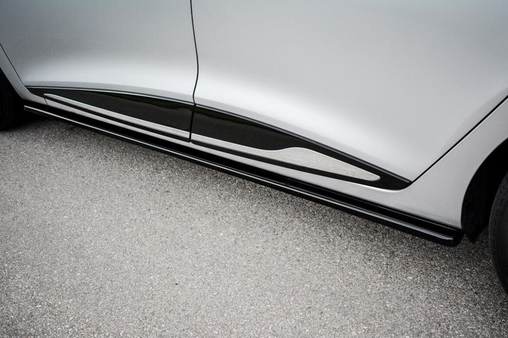 Maxton Parts - Seitenschweller Ansatz (Paar) passend für Renault Clio Mk4 schwarz Hochglanz