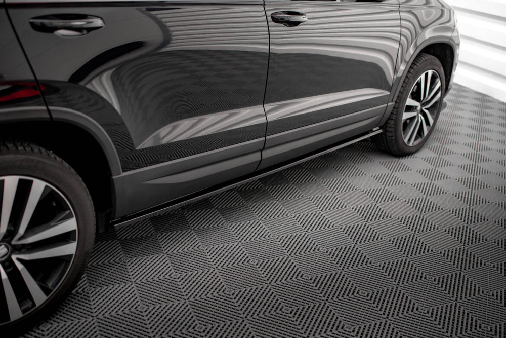 Maxton Parts - Seitenschweller Ansatz (Paar) passend für Seat Ateca Mk1 schwarz Hochglanz