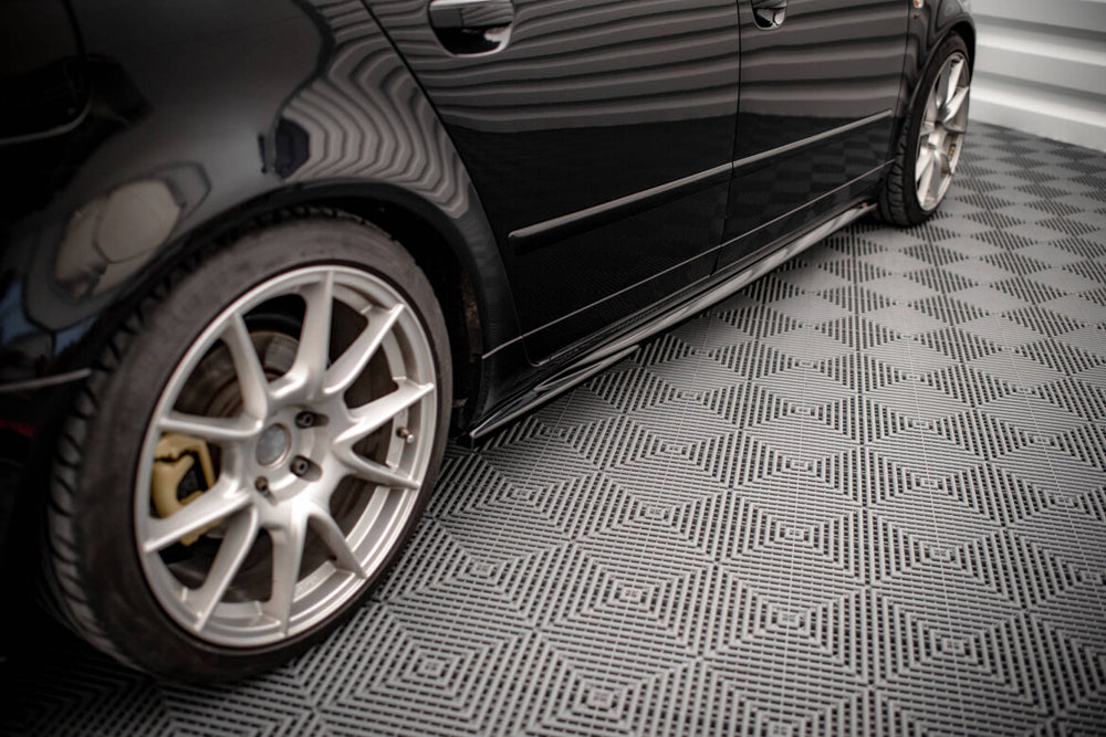 Maxton Parts - Seitenschweller Ansatz (Paar) passend für Seat Exeo schwarz Hochglanz