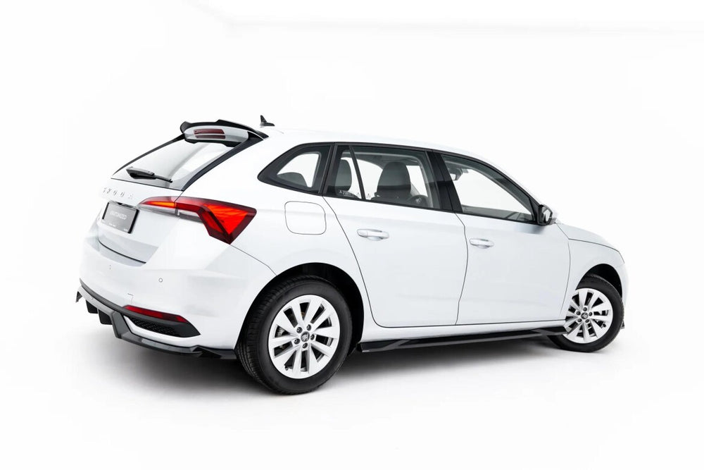Maxton Parts - Seitenschweller Ansatz (Paar) passend für Skoda Scala Mk1 Facelift schwarz Hochglanz