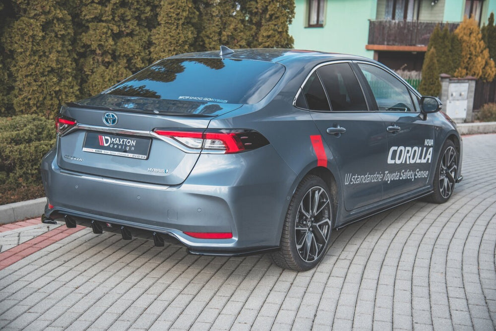 Maxton Parts - Seitenschweller Ansatz (Paar) passend für Toyota Corolla XII Limousine schwarz Hochglanz
