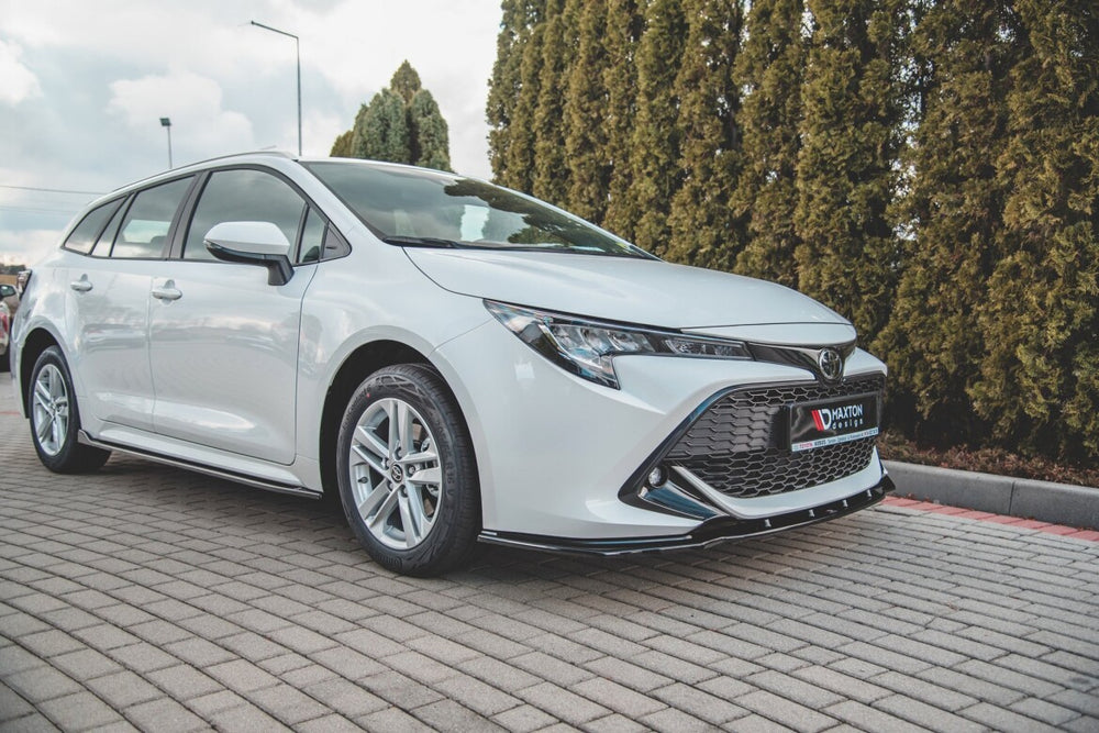 Maxton Parts - Seitenschweller Ansatz (Paar) passend für Toyota Corolla XII Touring Sports schwarz Hochglanz