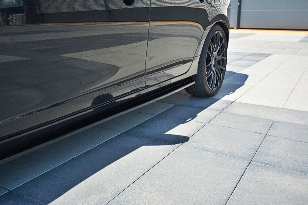 Maxton Parts - Seitenschweller Ansatz (Paar) passend für Volvo V60 Polestar FL schwarz Hochglanz