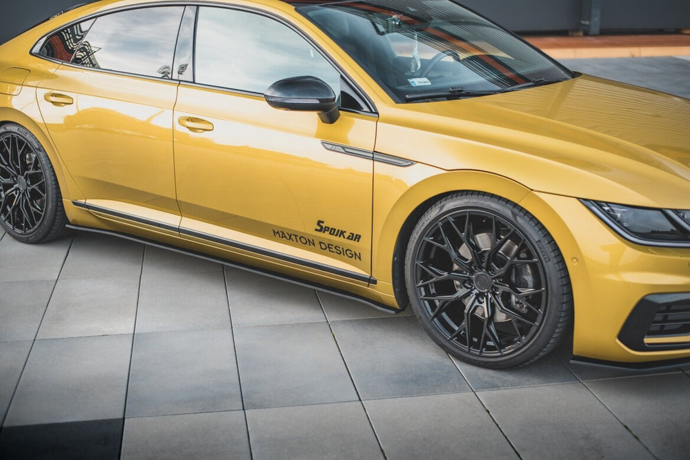 Maxton Parts - Seitenschweller Ansatz (Paar) passend für VW Arteon R-Line Limousine / Shooting Brake Mk1 schwarz matt