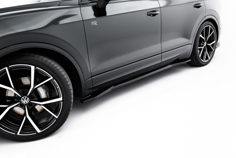 Maxton Parts - Seitenschweller Ansatz (Paar) passend für VW Touareg R-Line Mk3 FL schwarz Hochglanz