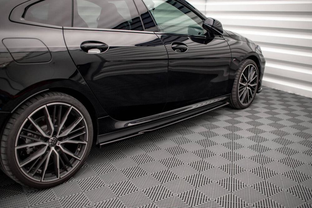 Maxton Parts - Seitenschweller Ansatz (Paar) V.1 passend für BMW 2 Gran Coupe M-Paket / M235i F44 schwarz Hochglanz