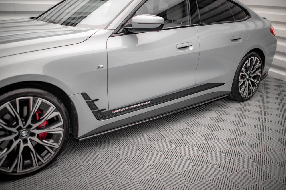Maxton Parts - Seitenschweller Ansatz (Paar) V.1 passend für BMW 4er Gran Coupe M-Paket / M440i G26 schwarz Hochglanz