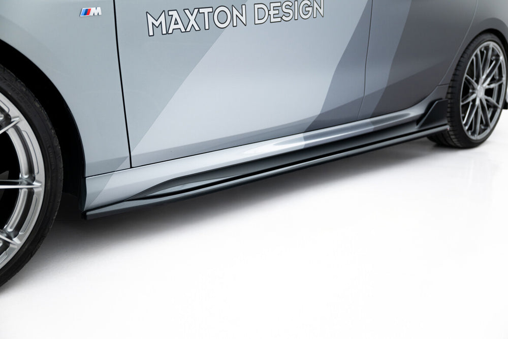 Maxton Parts - Seitenschweller Ansatz (Paar) V.1 passend für BMW M135i M Performance F70 schwarz Hochglanz
