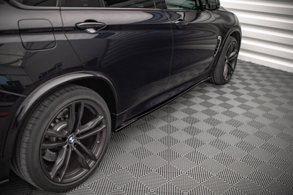 Maxton Parts - Seitenschweller Ansatz (Paar) V.1 passend für BMW X5 M F85 schwarz Hochglanz