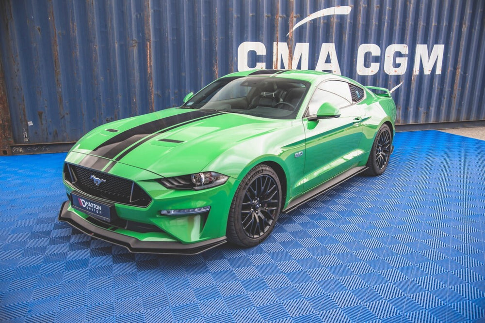 Maxton Parts - Seitenschweller Ansatz (Paar) V.1 passend für Ford Mustang GT Mk6 FL schwarz matt