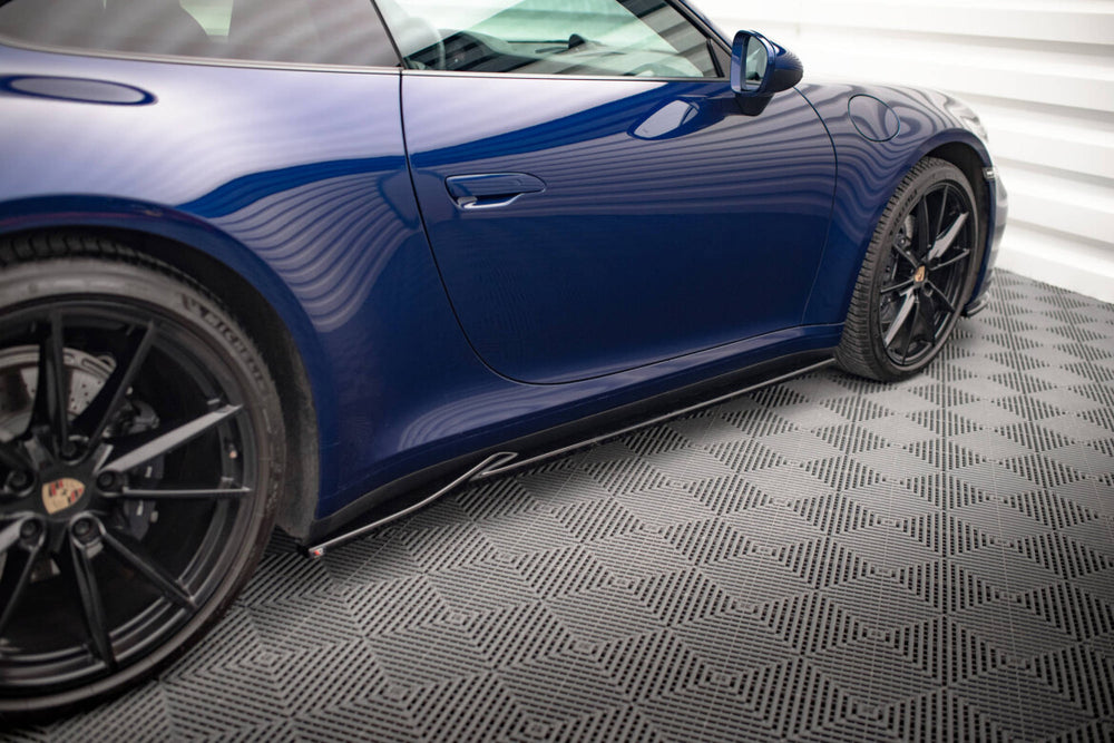 Maxton Parts - Seitenschweller Ansatz (Paar) V.1 passend für Porsche 911 Carrera Aero / Carrera GTS 992 schwarz Hochglanz