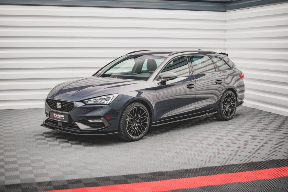 Maxton Parts - Seitenschweller Ansatz (Paar) V.1 passend für Seat Leon FR ST / Hatchback Mk4 / CUPRA Leon ST / Hatchback Mk1 / Mk1 FL schwarz Hochglanz