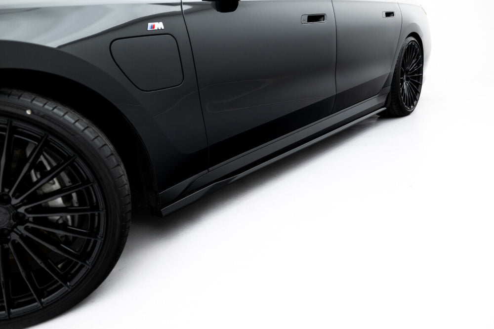 Maxton Parts - Seitenschweller Ansatz (Paar) V.2 passend für BMW 740d xDrive M Paket / 740i xDrive M-Paket G70 schwarz Hochglanz