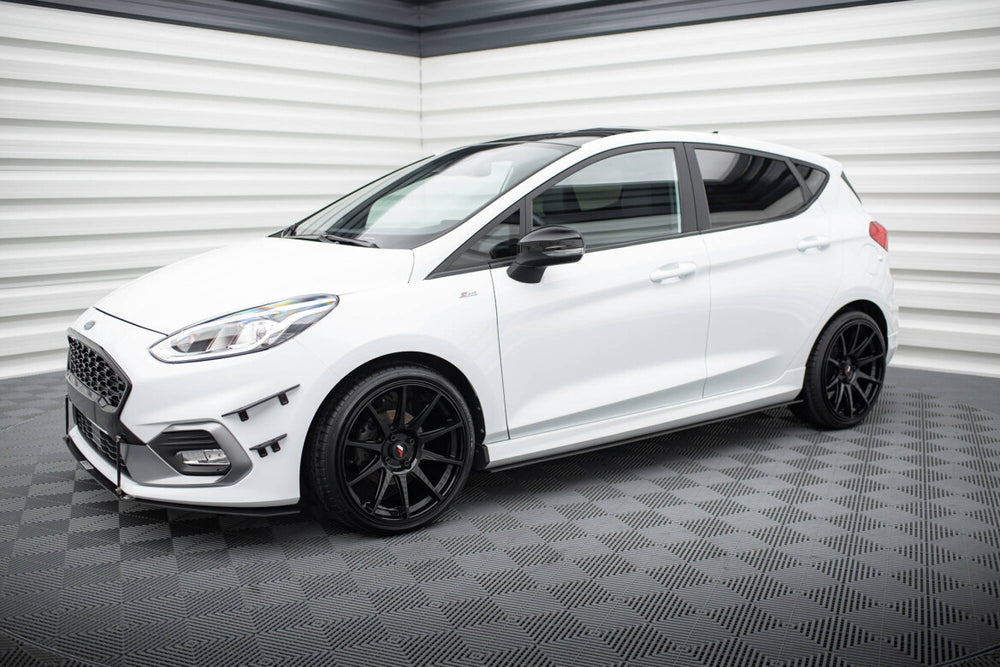 Maxton Parts - Seitenschweller Ansatz (Paar) V.2 passend für Ford Fiesta Mk8 ST / ST-Line schwarz Hochglanz (FO-FI-8-STLINE-CNC-SD2-G)