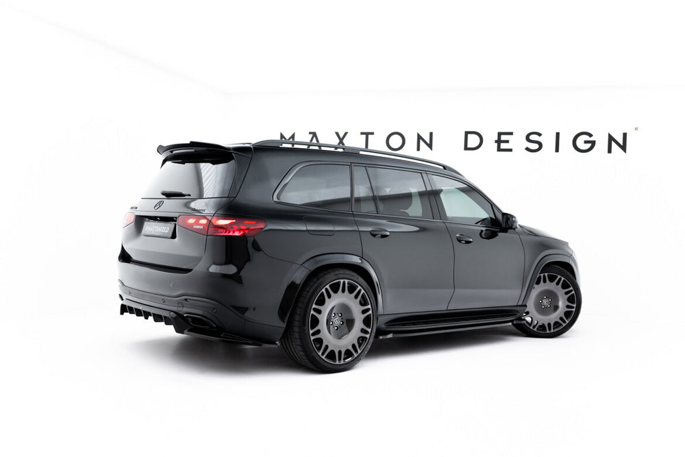 Maxton Parts - Seitenschweller Ansatz (Paar) V.2 passend für Mercedes GLS AMG-Line X167 schwarz Hochglanz