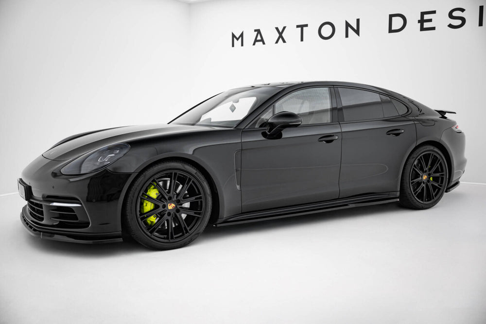 Maxton Parts - Seitenschweller Ansatz (Paar) V.2 passend für Porsche Panamera Turbo S E-Hybrid / Panamera E-Hybrid / Panamera 4S 971 schwarz Hochglanz
