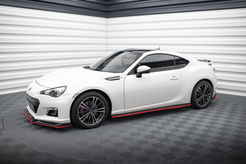 Maxton Parts - Seitenschweller Ansatz (Paar) V.2 passend für Subaru BRZ Mk1 / Mk1 FL / Toyota GT86 FL schwarz Hochglanz