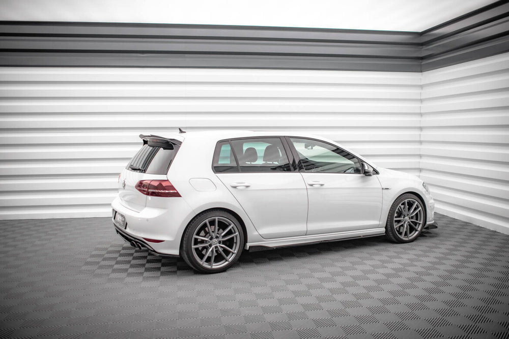 Maxton Parts - Seitenschweller Ansatz (Paar) V.2 passend für VW Golf R / R-Line Mk7 schwarz Hochglanz