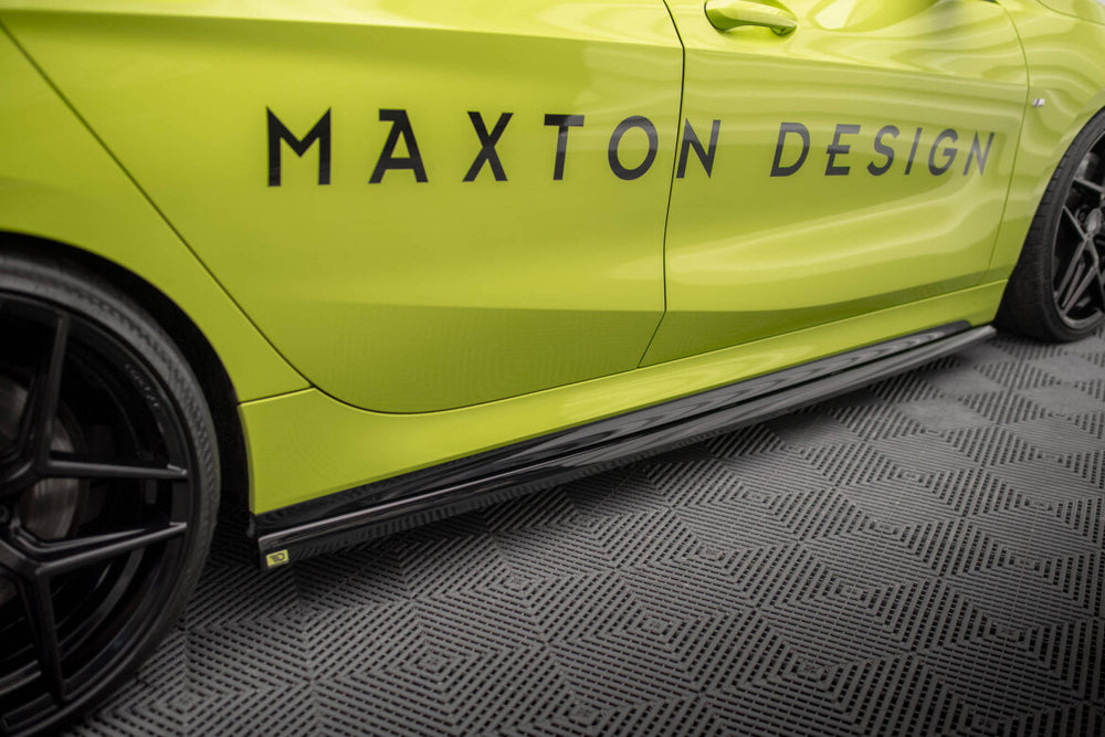 Maxton Parts - Seitenschweller Ansatz (Paar) V.4 passend für BMW 1er M-Paket/ M135i / 128ti F40 schwarz Hochglanz