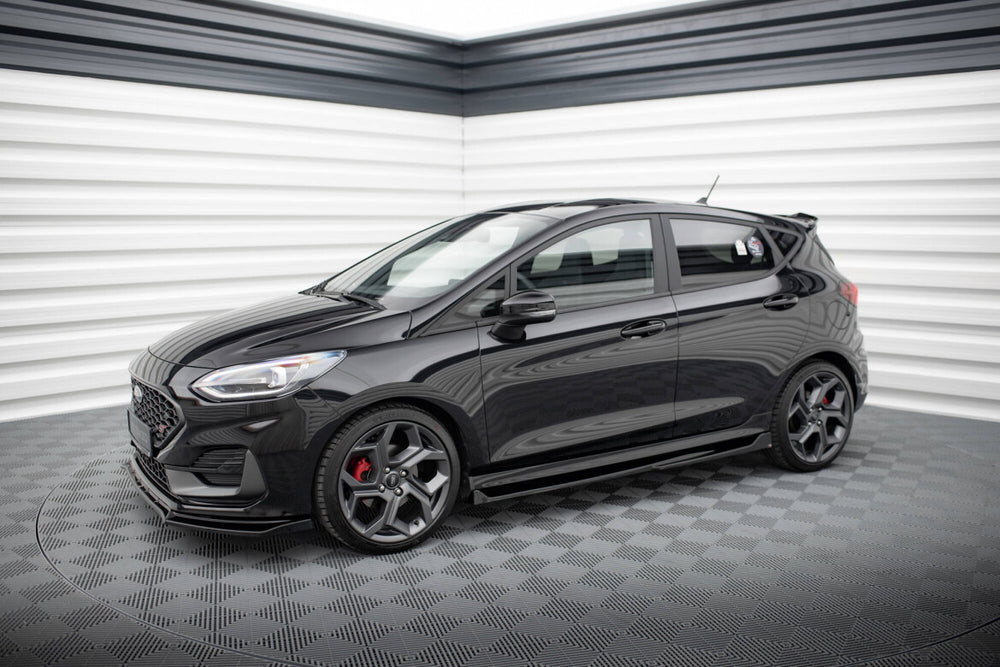 Maxton Parts - Seitenschweller Ansatz (Paar) V.4 passend für Ford Fiesta Mk8 ST / ST-Line schwarz Hochglanz