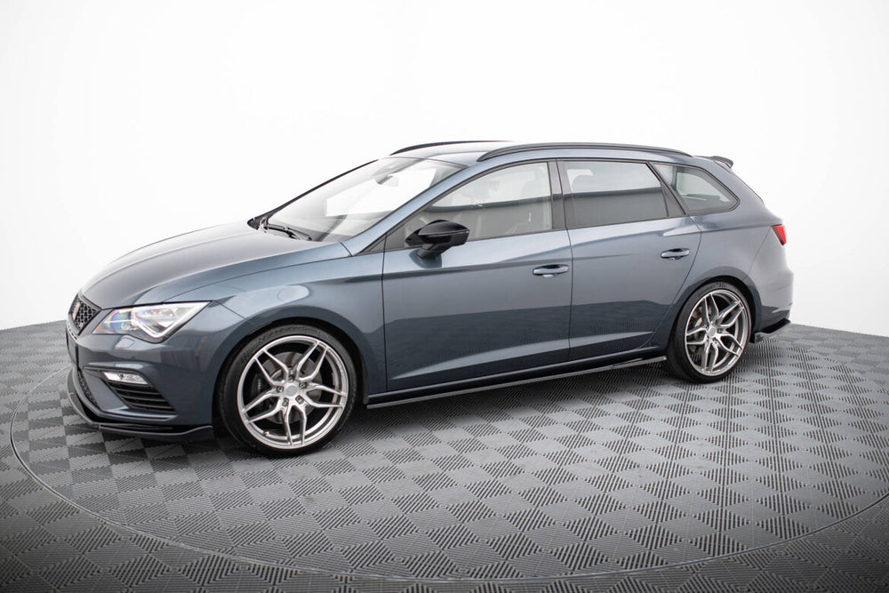 Maxton Parts - Seitenschweller Ansatz (Paar) V.5 passend für Seat Leon CUPRA / FR Mk3 / Mk3 FL schwarz Hochglanz
