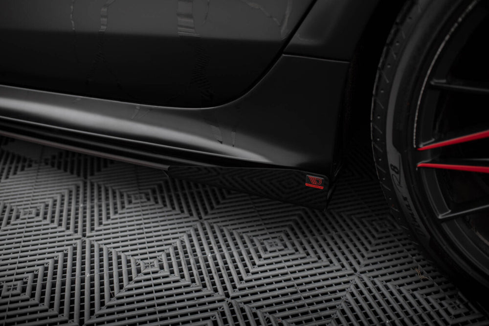 Maxton Parts - Seitenschweller Flaps passend für Audi A7 RS7 Look C7 schwarz Hochglanz