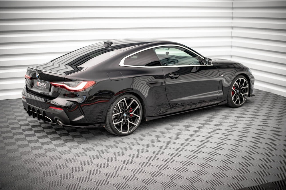 Maxton Parts - Seitenschweller Flaps passend für BMW 4er M-Paket / M440i G22 / G23 / G22 FL / G23 FL schwarz Hochglanz