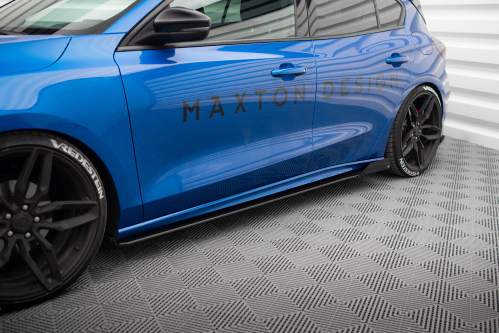 Maxton Parts - Seitenschweller Flaps passend für Ford Focus ST / ST-Line Mk4 schwarz Hochglanz