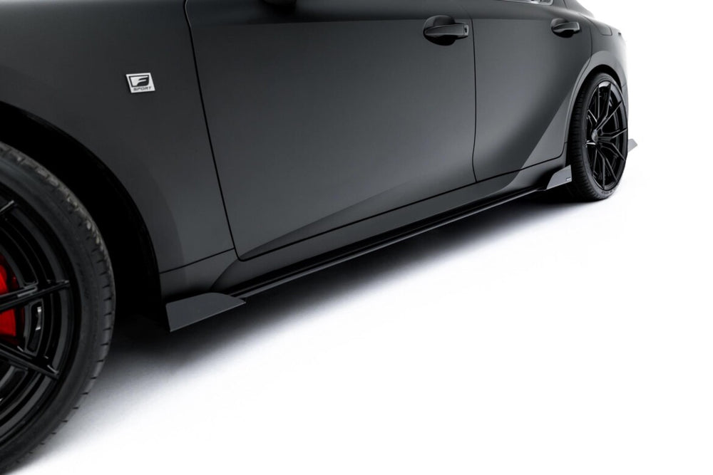 Maxton Parts - Seitenschweller Flaps passend für Lexus IS 500 Mk3 Facelift 2 (XE30) schwarz Hochglanz