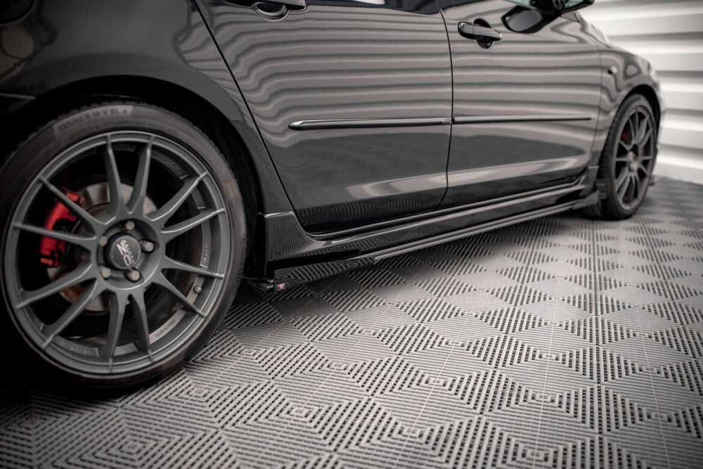 Maxton Parts - Seitenschweller Flaps passend für Mazda 3 MPS Mk1 schwarz Hochglanz
