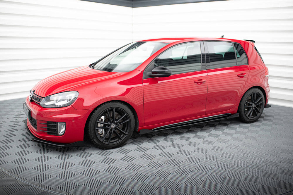 Maxton Parts - Seitenschweller Flaps passend für VW Golf GTI Mk6 schwarz Hochglanz