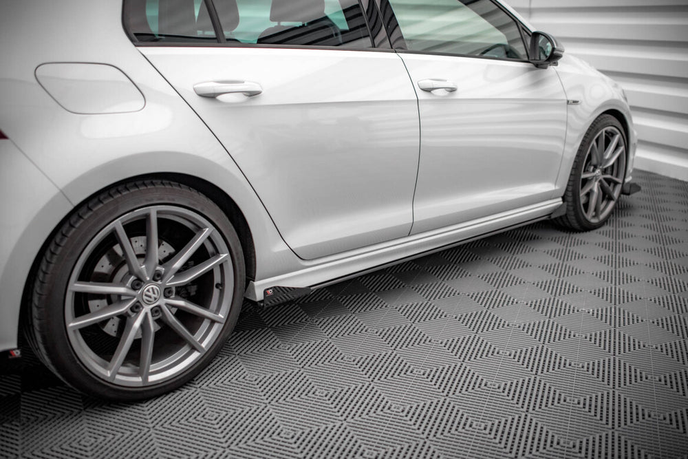 Maxton Parts - Seitenschweller Flaps passend für VW Golf R Mk7 schwarz Hochglanz