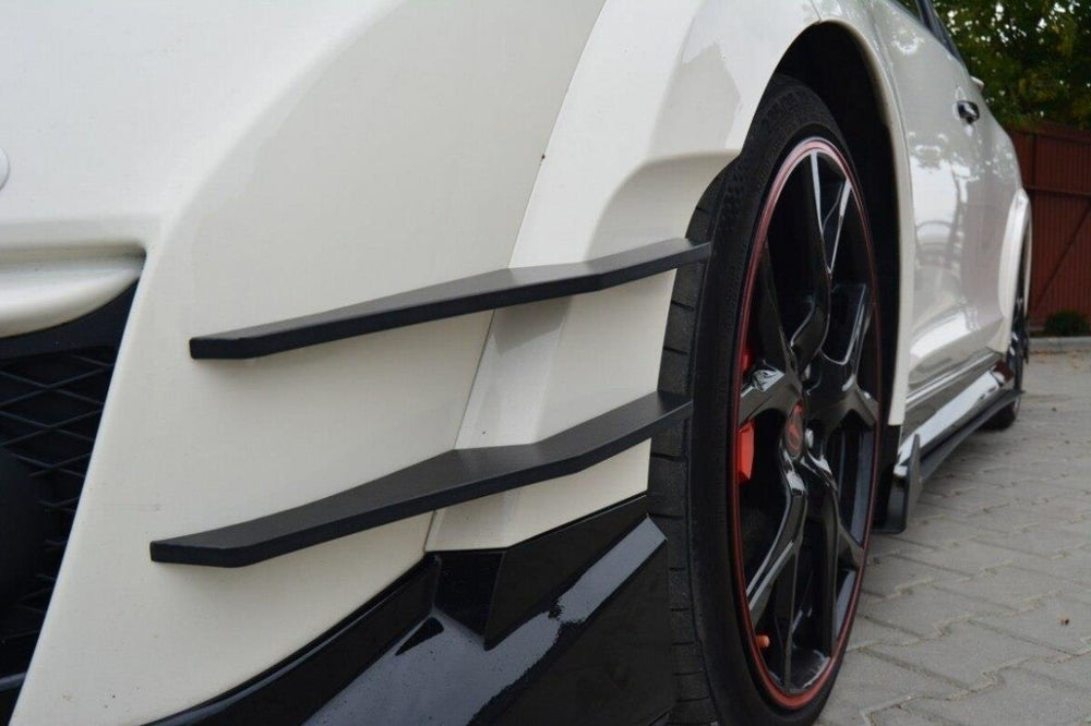 Maxton Parts - Stoßstangen Flaps Wings vorne Canards passend für Honda Civic IX TYPE R schwarz matt