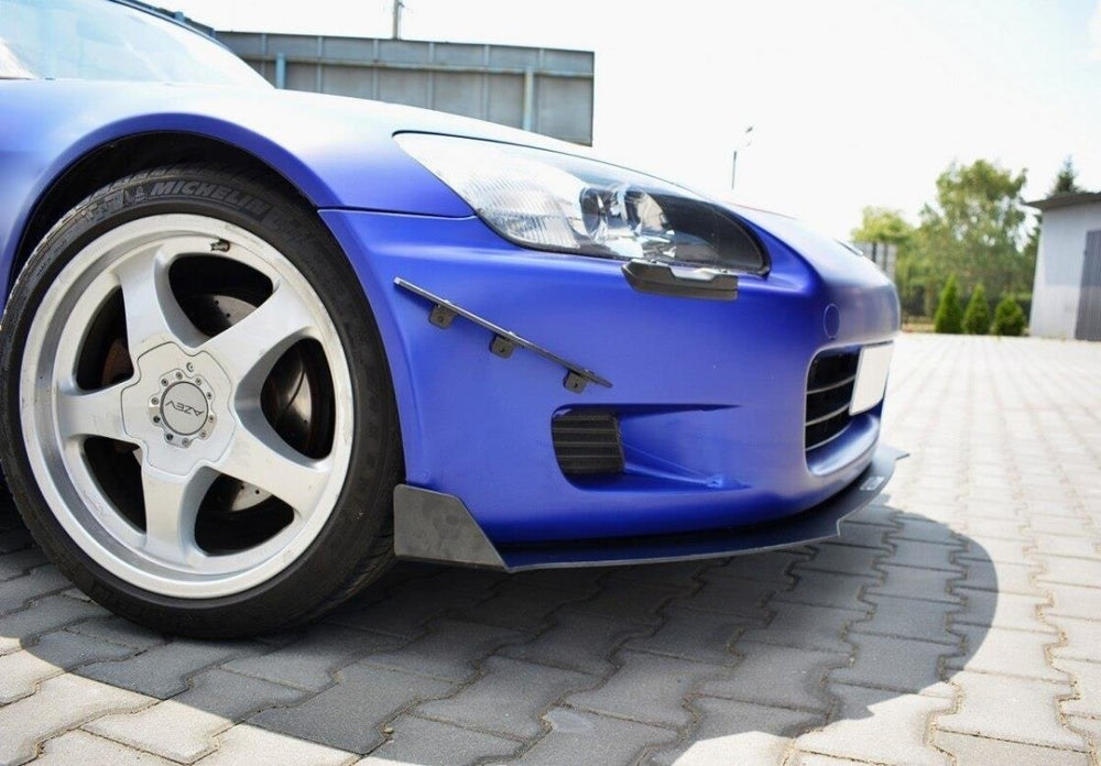 Maxton Parts - Stoßstangen Flaps Wings vorne Canards passend für Honda S2000 schwarz matt