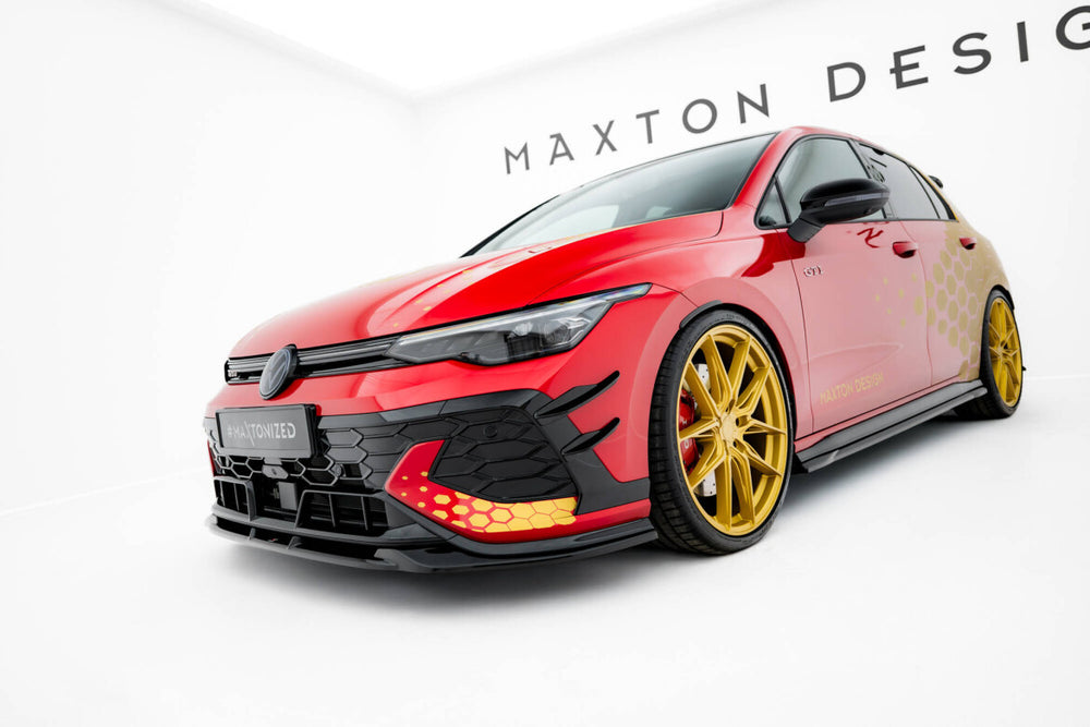 Maxton Parts - Stoßstangen Flaps Wings vorne Canards passend für VW Golf GTI Clubsport Mk8 FL