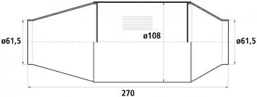 HJS Universalkatalysator 200CPSI Ø61.5mm