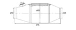 HJS PE - Universalkatalysator  100CPSI Ø 93mm (90950019)