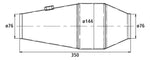 HJS PE - Universalkatalysator  100CPSI  Ø 144mm