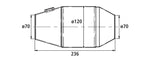 HJS PE - Universalkatalysator  100CPSI Ø 120mm