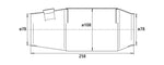 HJS PE - Universalkatalysator  100CPSI Ø 108mm (90950054)