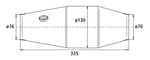 HJS PE - Universalkatalysator  100CPSI Ø 130mm (90950060)